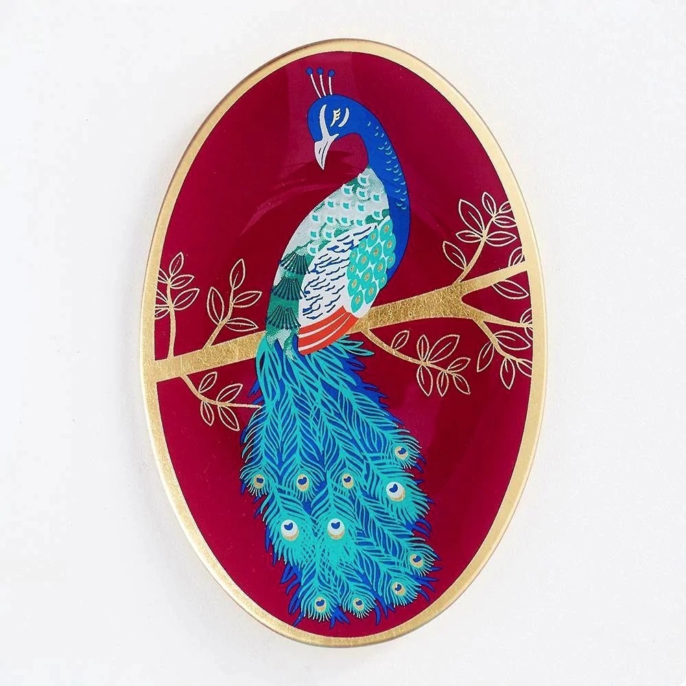 NWT Peacock Trinket Dish Set